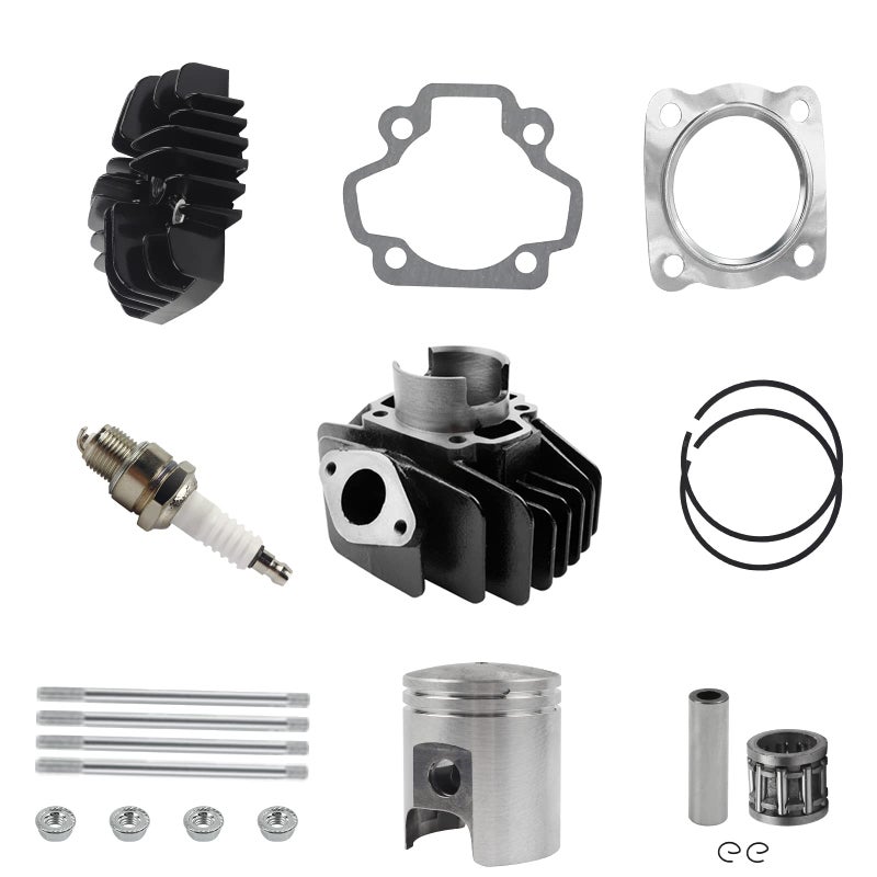 FLYPIG 60cc Big Bore Piston Gasket Kit Cylinder Head Piston Assembly for 1979-2017 Yamaha PW50 QT50 YF60S 4-Zinger YT60 Tri-Zinger 50cc 4J2-11311-01-00 - Image 5